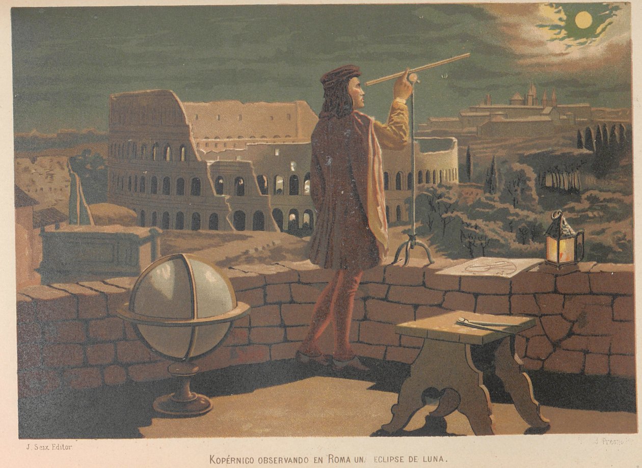 Kopernikusz Rómában. Innen: A tudomány és emberei, 1879. alkotó: Juan Planella y Rodríguez