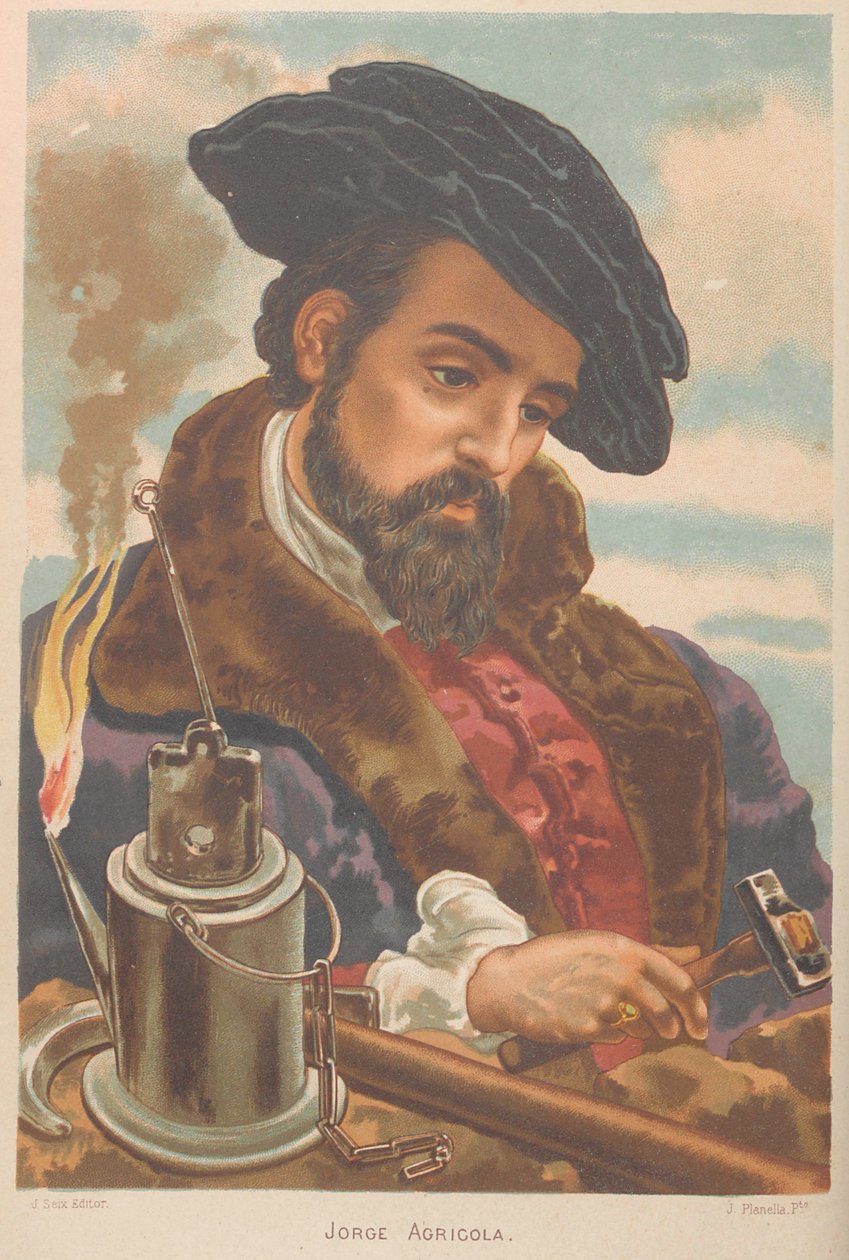 Georgius Agricola. Innen: A tudomány és emberei, 1879. alkotó: Juan Planella y Rodríguez