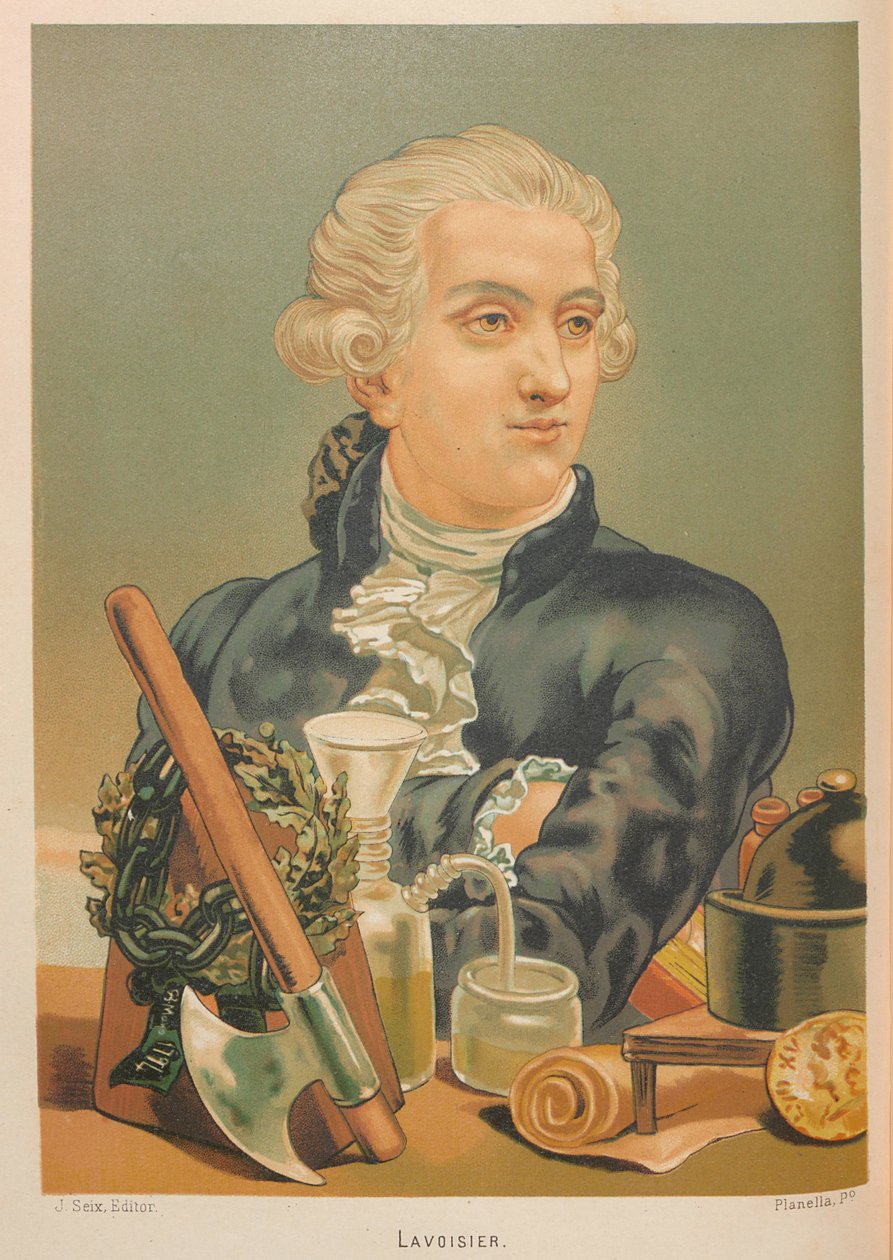 Antoine-Laurent Lavoisier portréja 1743-1794, 1879. alkotó: Juan Planella y Rodríguez