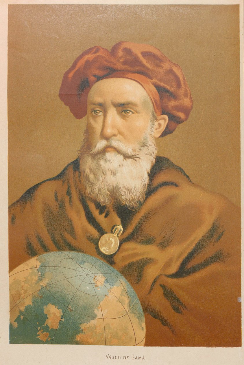 Vasco de Gama portréja, 1879. alkotó: Juan Planella y Rodríguez