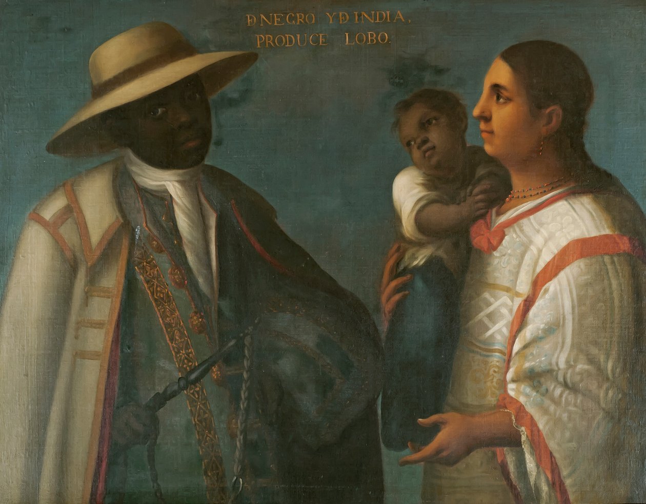 Fekete és indiai farkast termelnek, 1715 körül alkotó: Juan Rodríguez Juárez