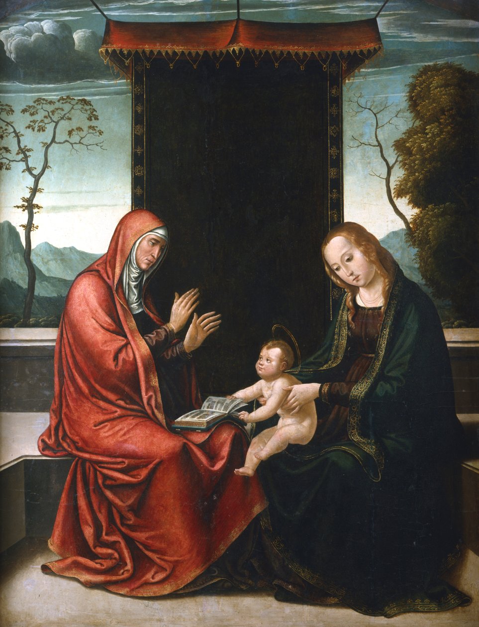 "Szent Anna, a szűz és a gyermek", 1520-1565 alkotó: Juan de Borgona the Younger