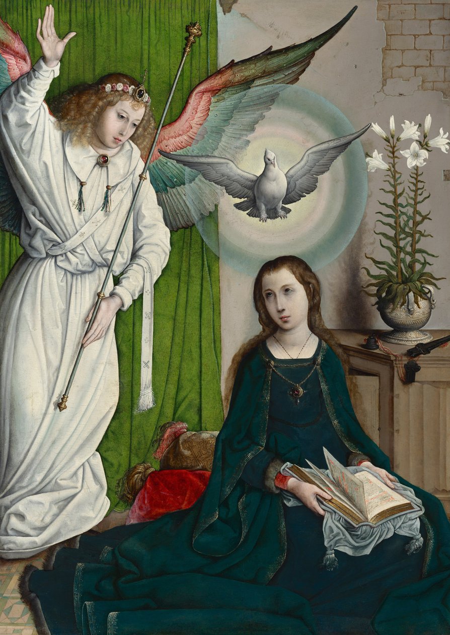 Az örömhírdetés, 1508-1519 körül (olaj, tábla) alkotó: Juan de Flandes