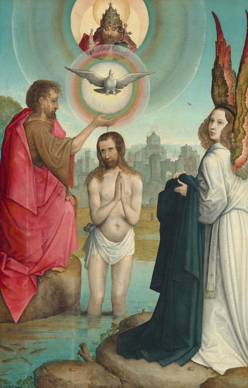 Krisztus keresztsége alkotó: Juan de Flandes