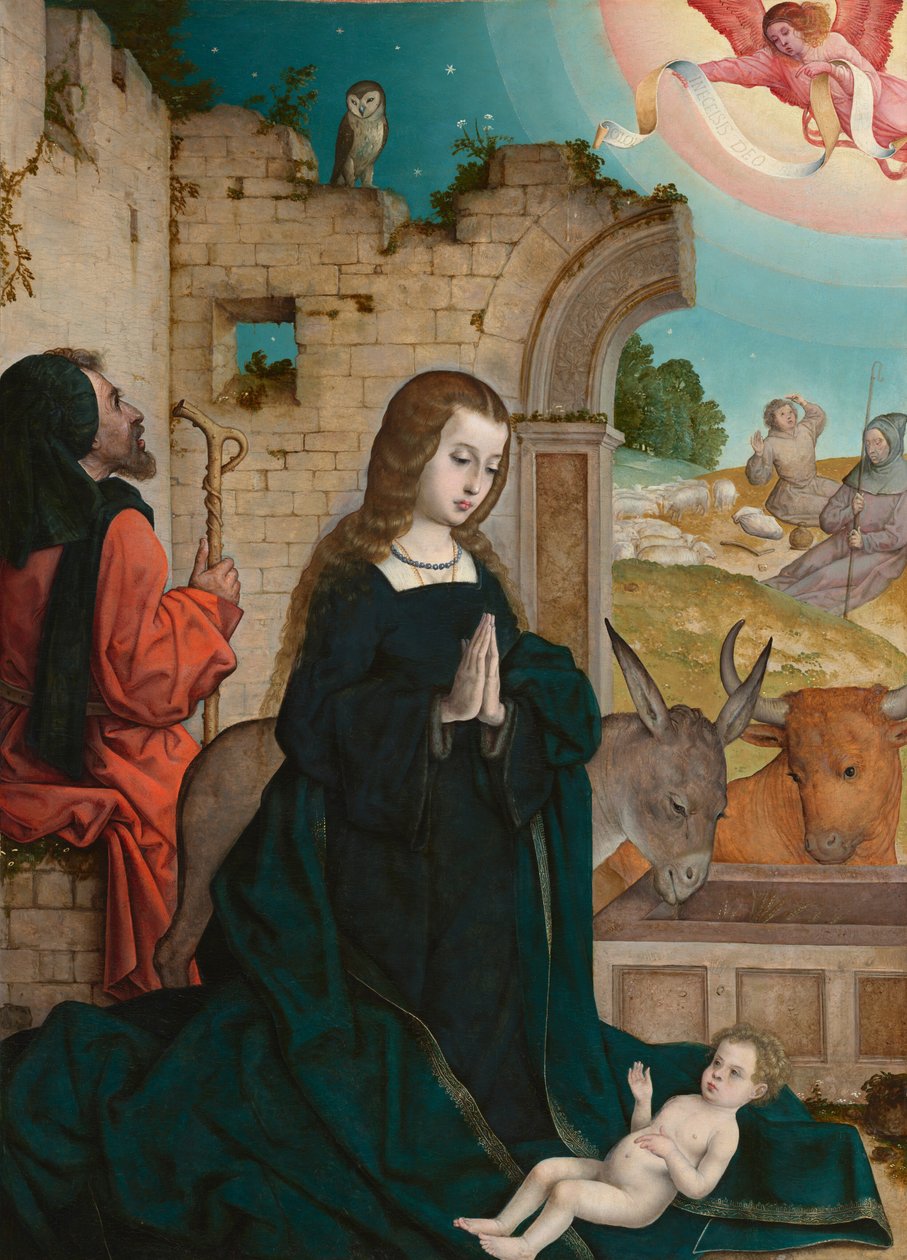 A születés, 1508-1519 körül (olaj, tábla) alkotó: Juan de Flandes