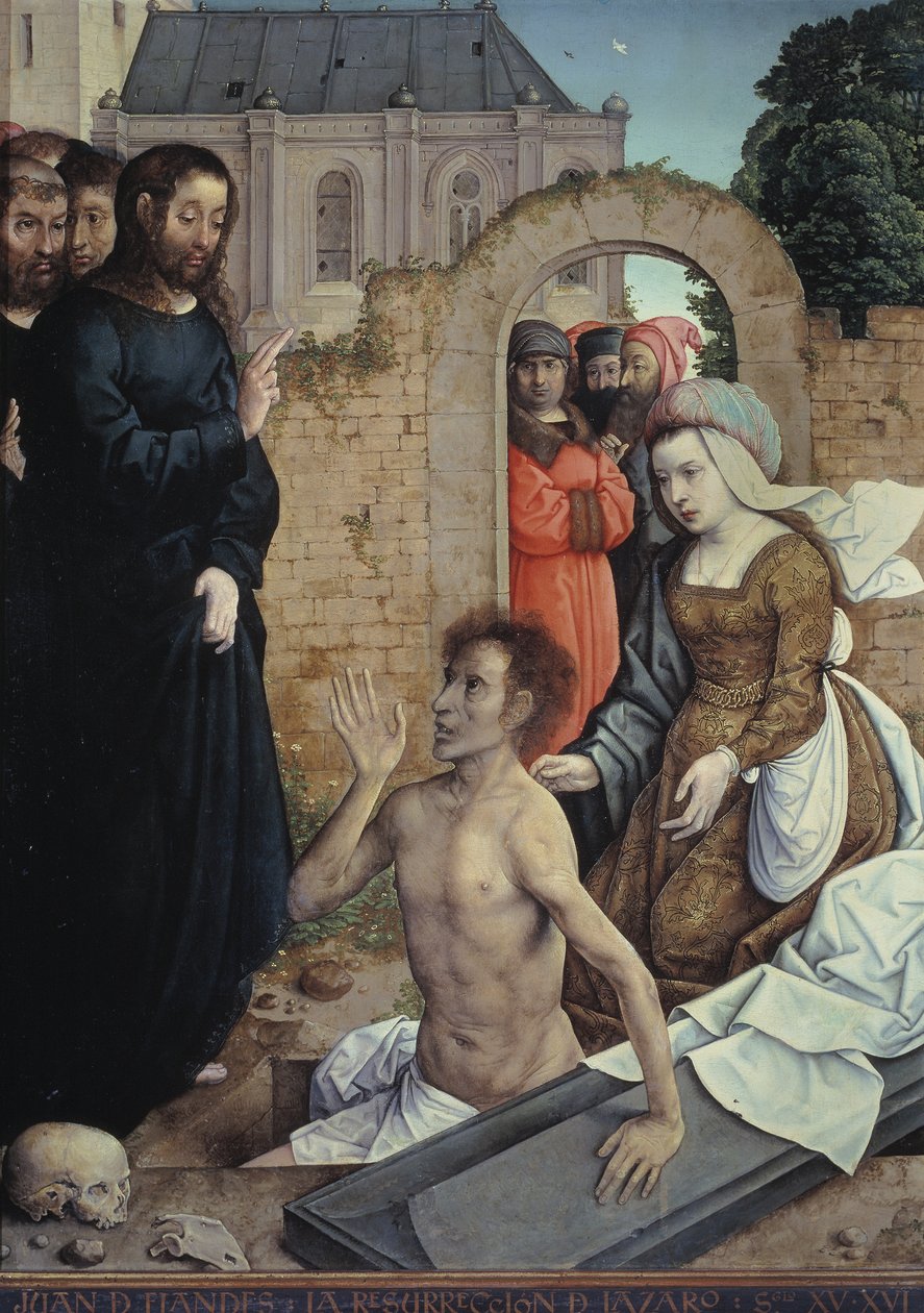 Lázár feltámadása alkotó: Juan de Flandes