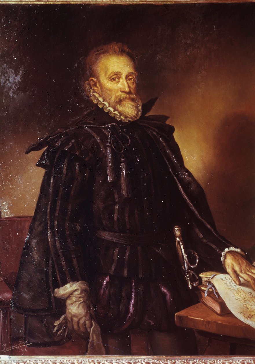 Miguel de Cervantes (1547-1616) Miguel Cervantes de Saavedra spanyol író portréja. Juan de Jauregui (1583-1641) festménye alkotó: Juan de Jauregui y Aguilar