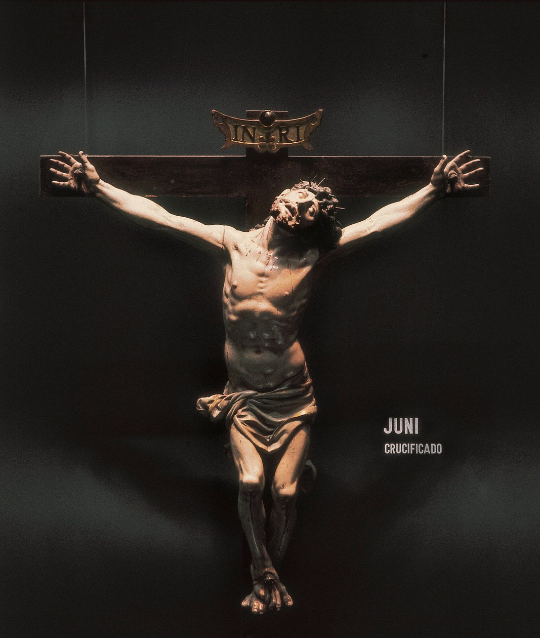 Keresztre feszítés. Juan de Juni (1507-1577) szobra. Szobrászat fán. alkotó: Juan de Juni