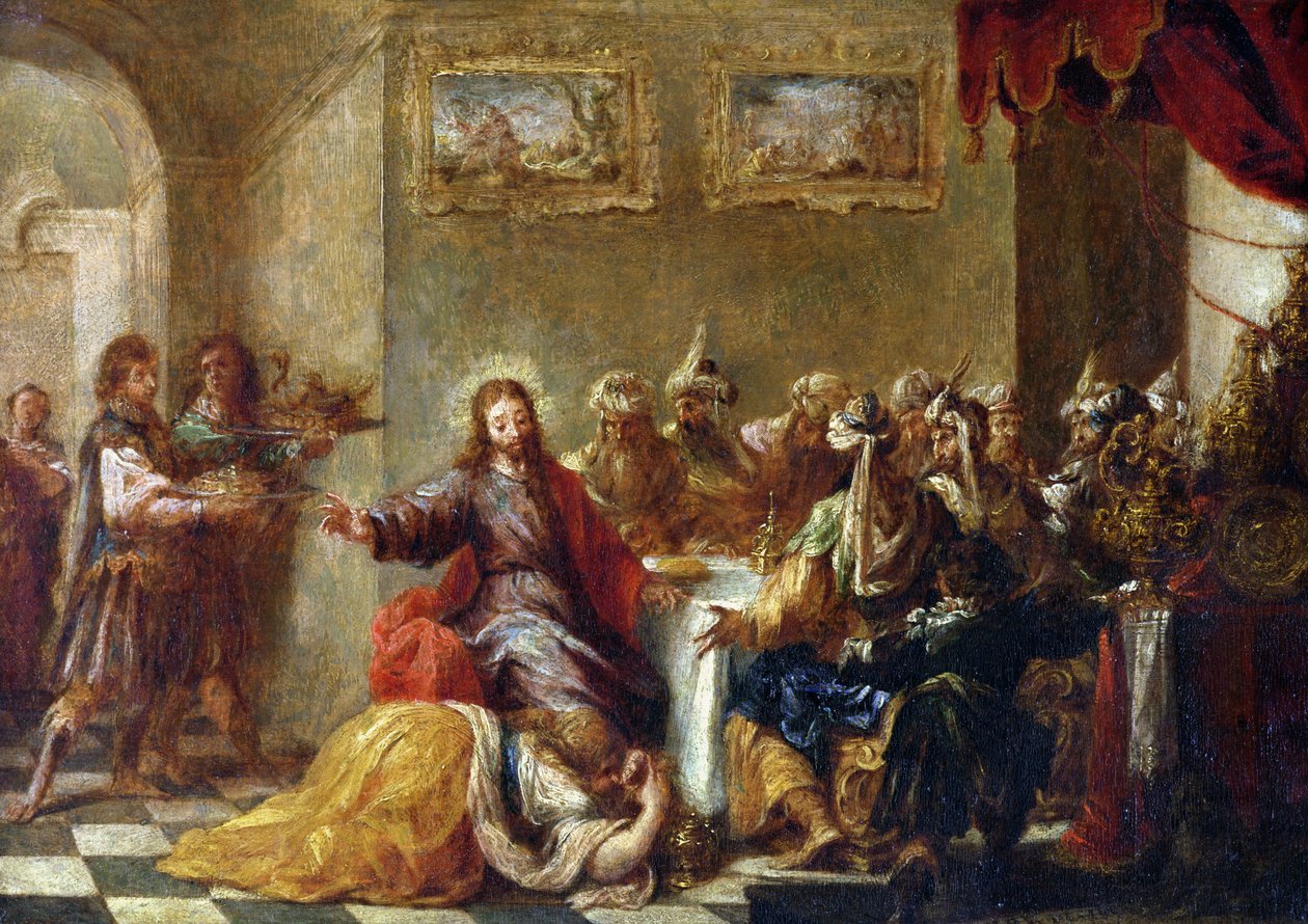 Krisztus Simon farizeus házában, 1660 alkotó: Juan de Valdes Leal