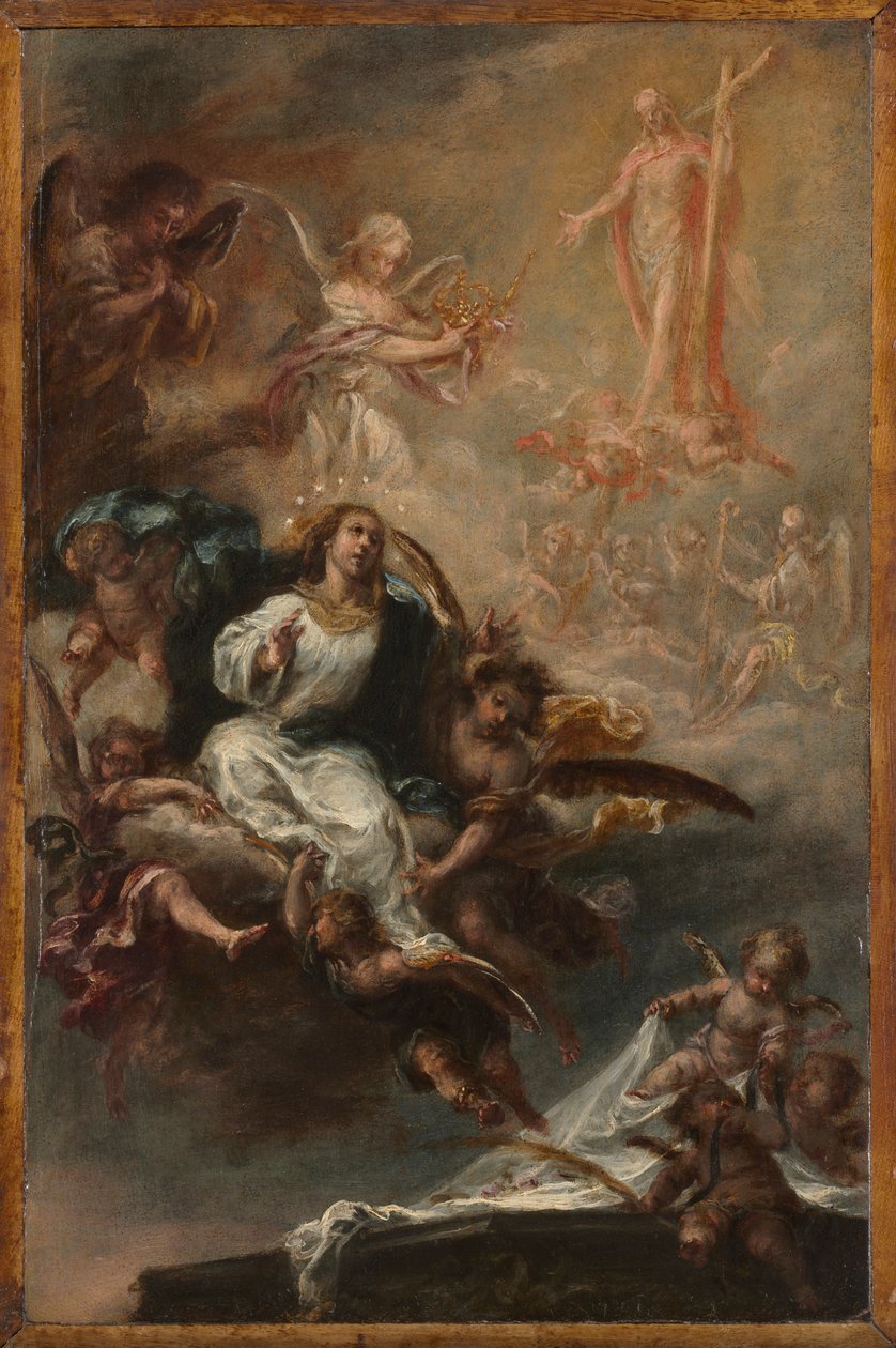 Tanulmány a Szűz mennybemeneteléhez San Augustínnak, Sevilla, c. 1670-1672. alkotó: Juan de Valdes Leal