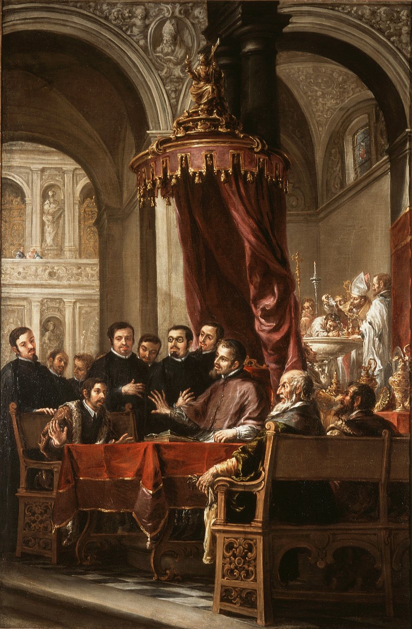 Szent Ágoston megtérése és megkeresztelkedése Szent Ambrus által alkotó: Juan de Valdes Leal