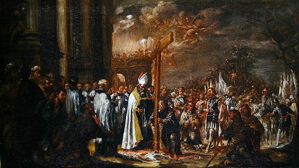 A kereszt felmagasztalása (olaj, vászon) alkotó: Juan de Valdes Leal