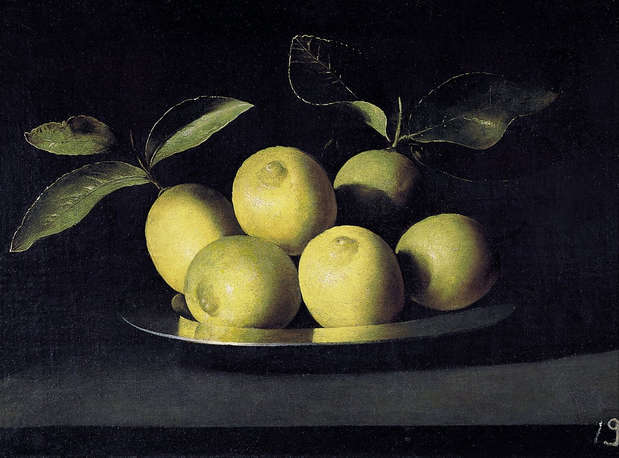 Citrom csendélet alkotó: Juan de Zurbaran