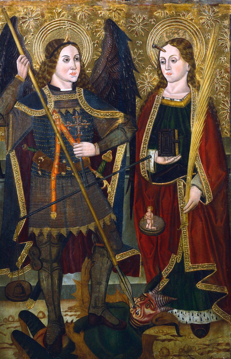 Szent Mihály és Engracia, c1489-c1513 alkotó: Juan de la Abadia the Younger