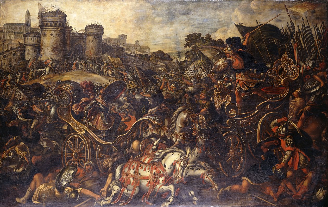 Akhilleusz szembeszáll Hektorral Trója előtt, alkotó: Juan de la Corte