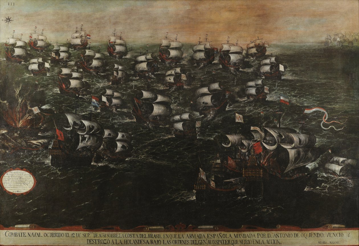 A pernambucói vagy az abrojosi tengeri csata (III. nézet). 1632 körül Table3-v2-2 alkotó: Juan de la Corte