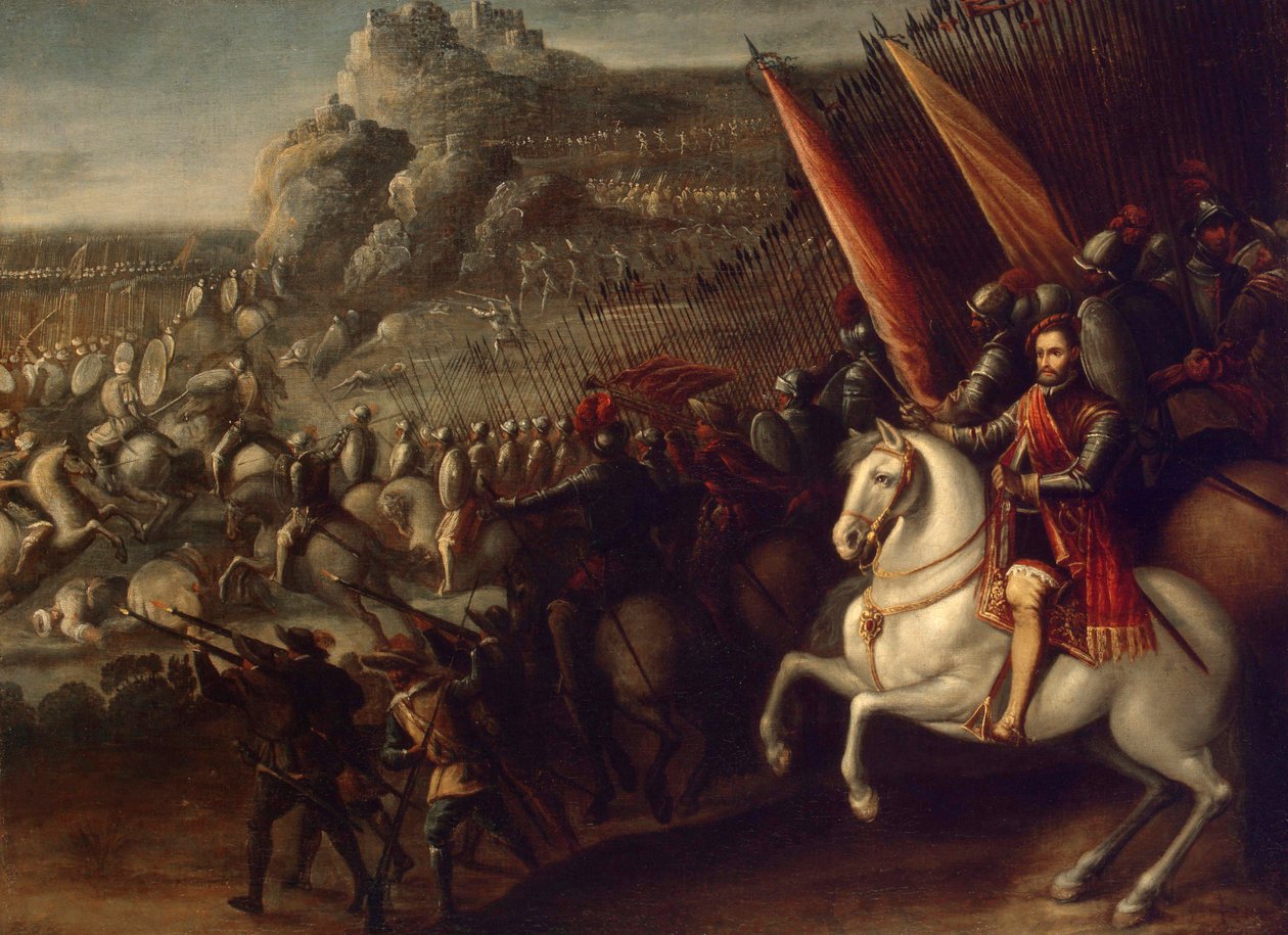 ""csatajelenet"" Juan de la Corte (1597-1660) festménye 1643 Méret: 66,5x88 cm Állami Ermitázs, Szentpétervár alkotó: Juan de la Corte