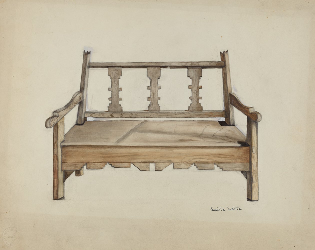 Pad alkotó: Juanita Lantz
