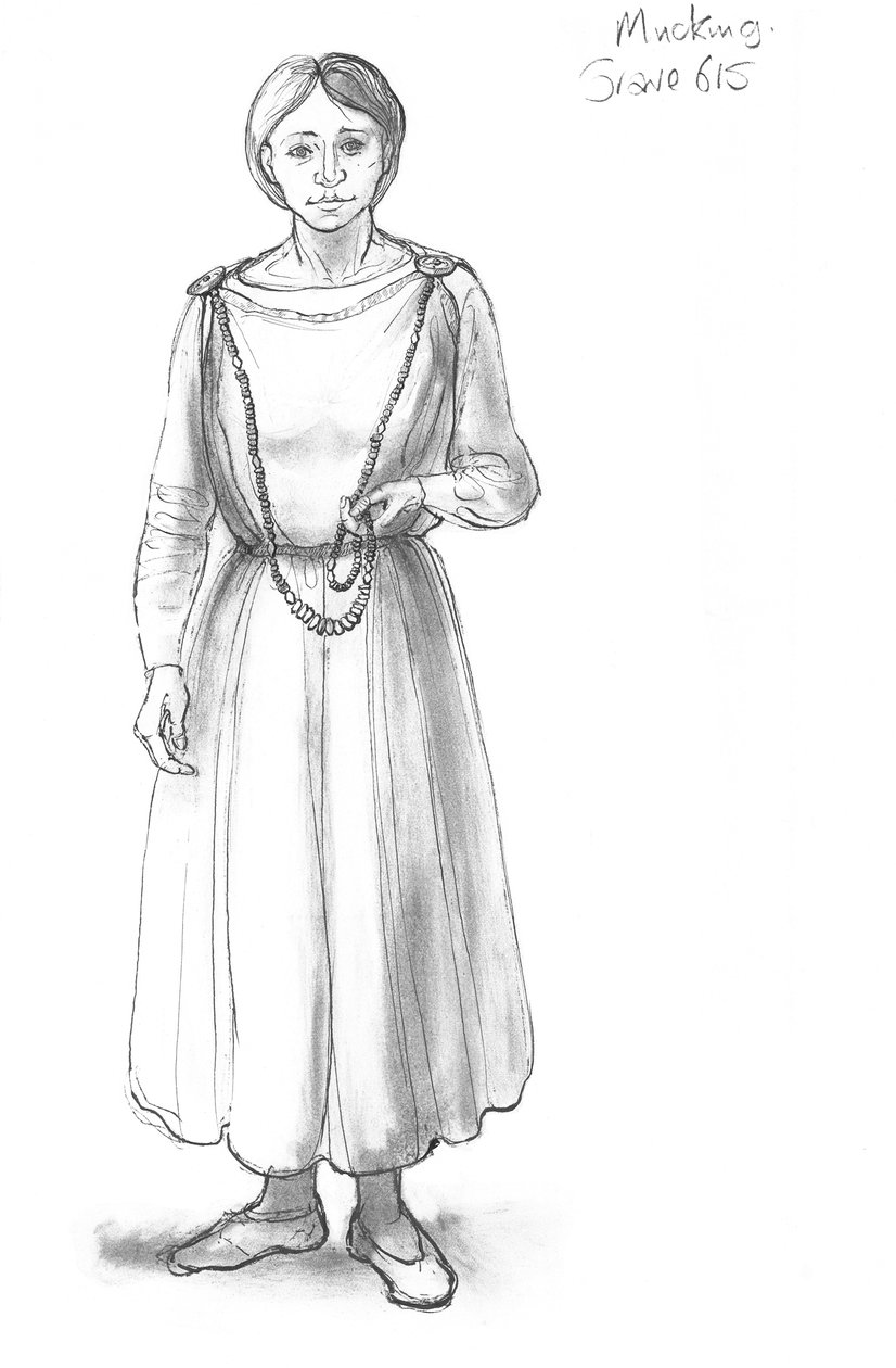 Angolszász nő, 5-10. század, 1990-2010 alkotó: Judith Dobie