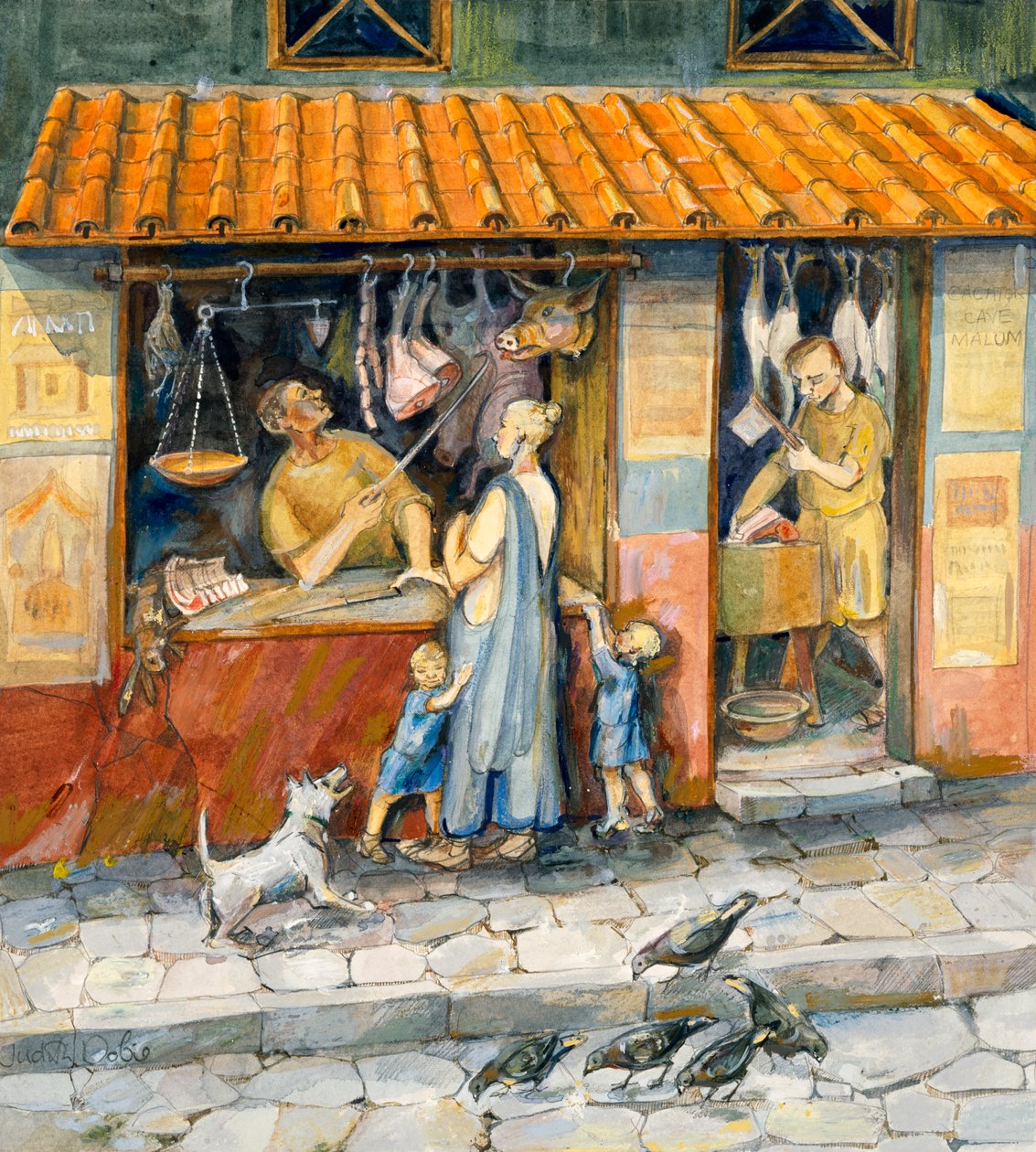 "A hentesboltban", 2.-3. század, 1990-2010 alkotó: Judith Dobie