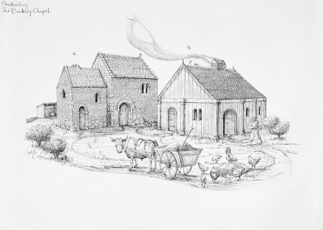 Beckery-kápolna, Glastonbury, C5-6. század, 1990-2010 alkotó: Judith Dobie