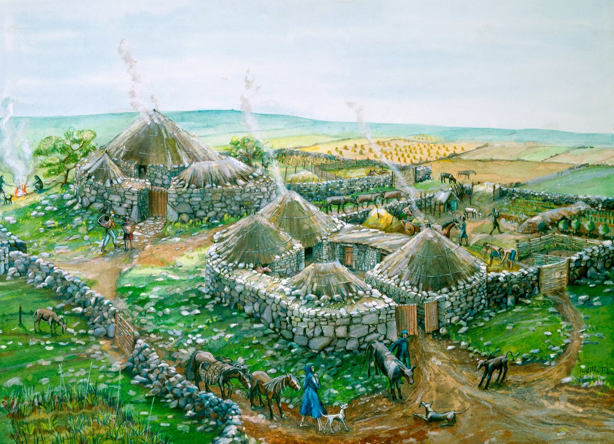 Chysauster ősi faluja, 1-2. század, 1990-2010 alkotó: Judith Dobie