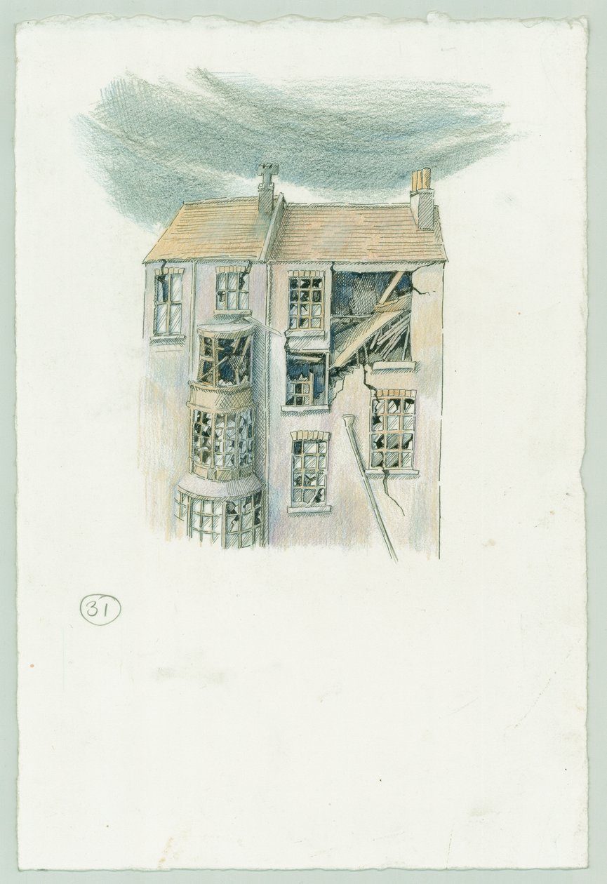 Scarborough német haditengerészeti bombázása, North Yorkshire, 1914, 2014. alkotó: Judith Dobie