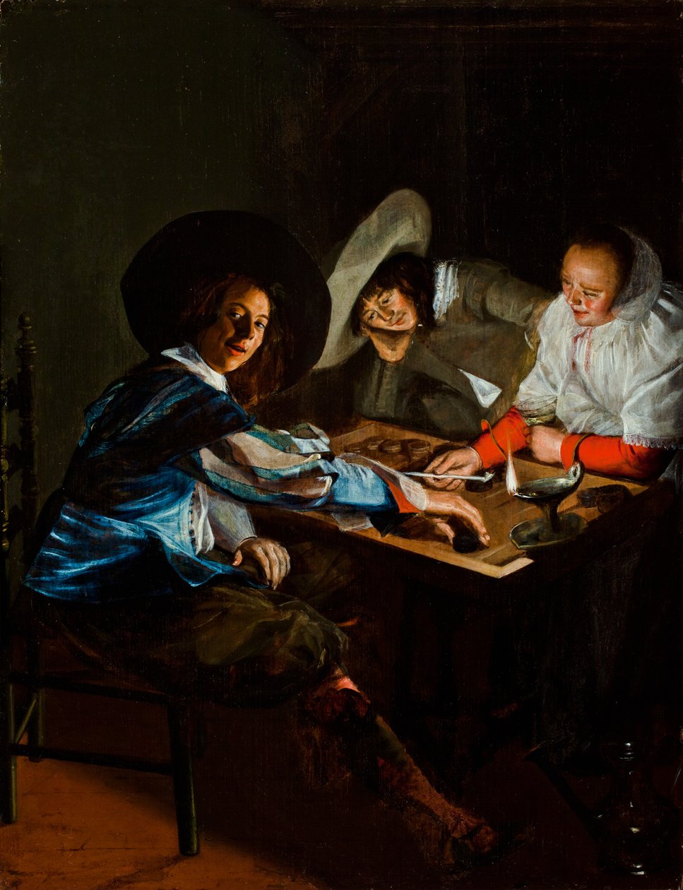A Tric-Trac játéka, 1630 körül alkotó: Judith Leyster
