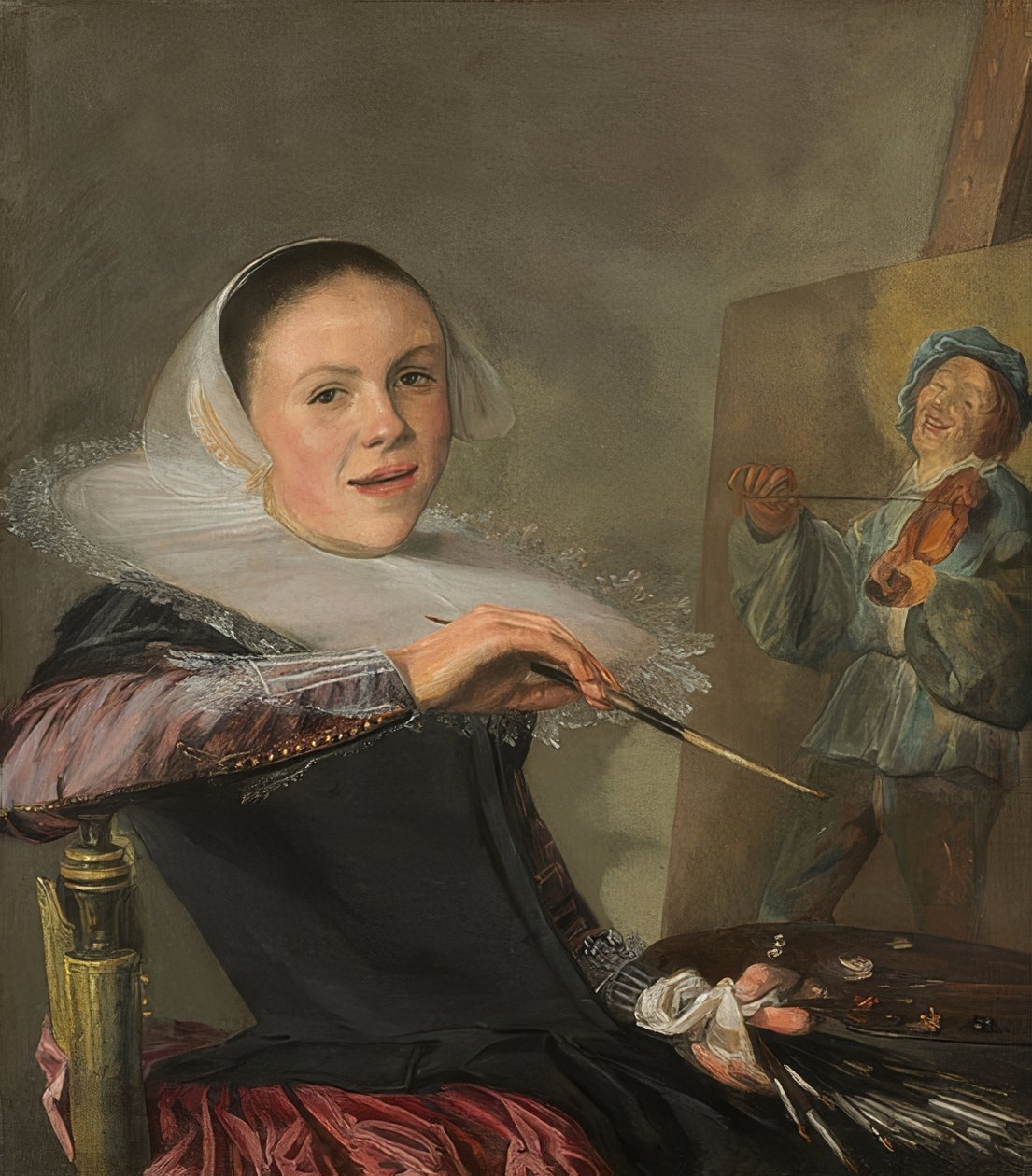 Önarckép. 1630 körül alkotó: Judith Leyster
