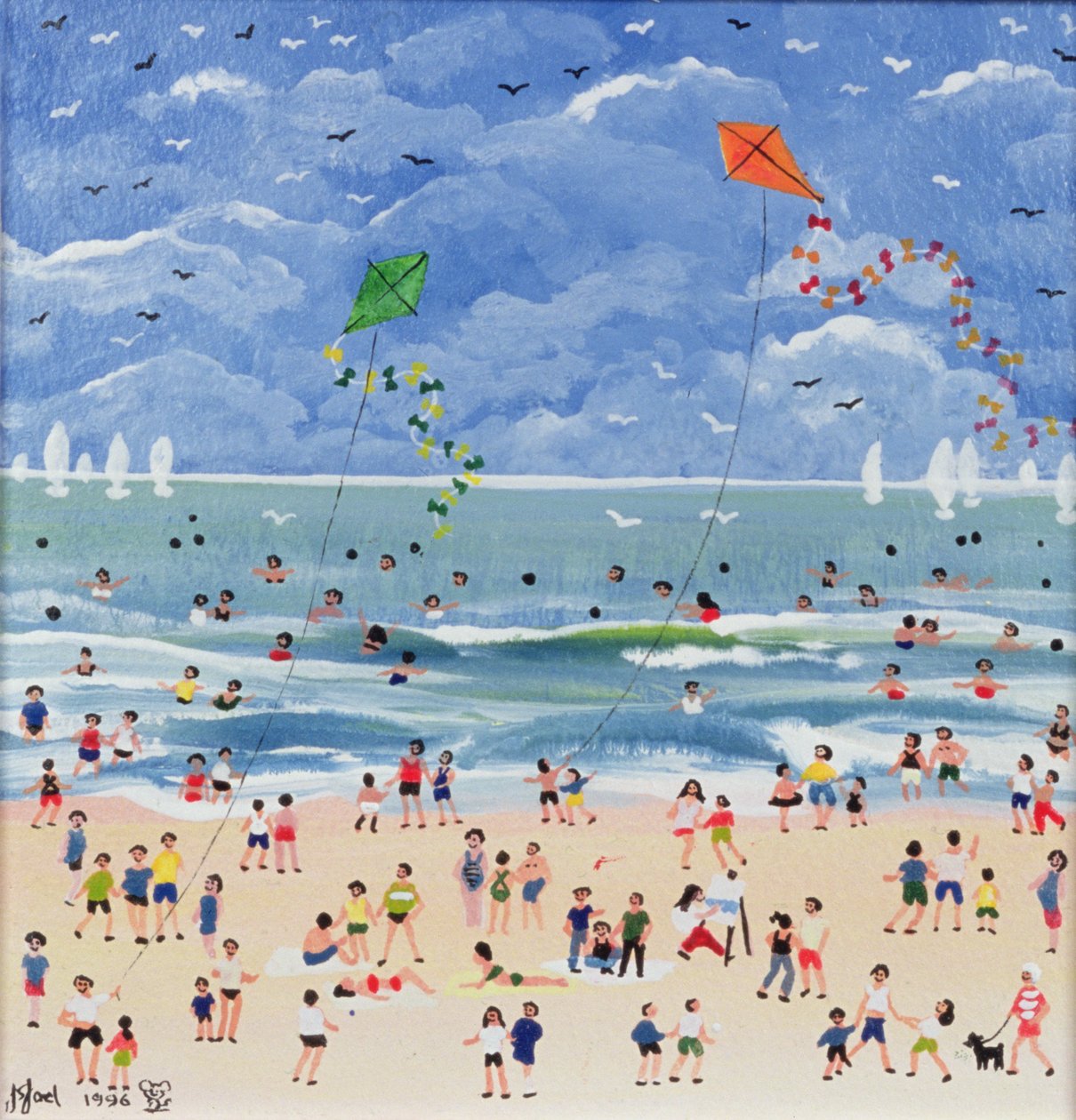 Egy cornwalli strand alkotó: Judy Joel