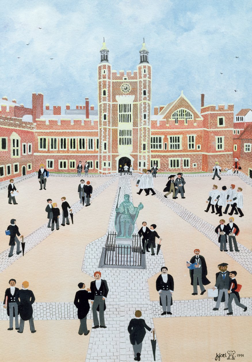 Eton College School Yard, 1991 alkotó: Judy Joel