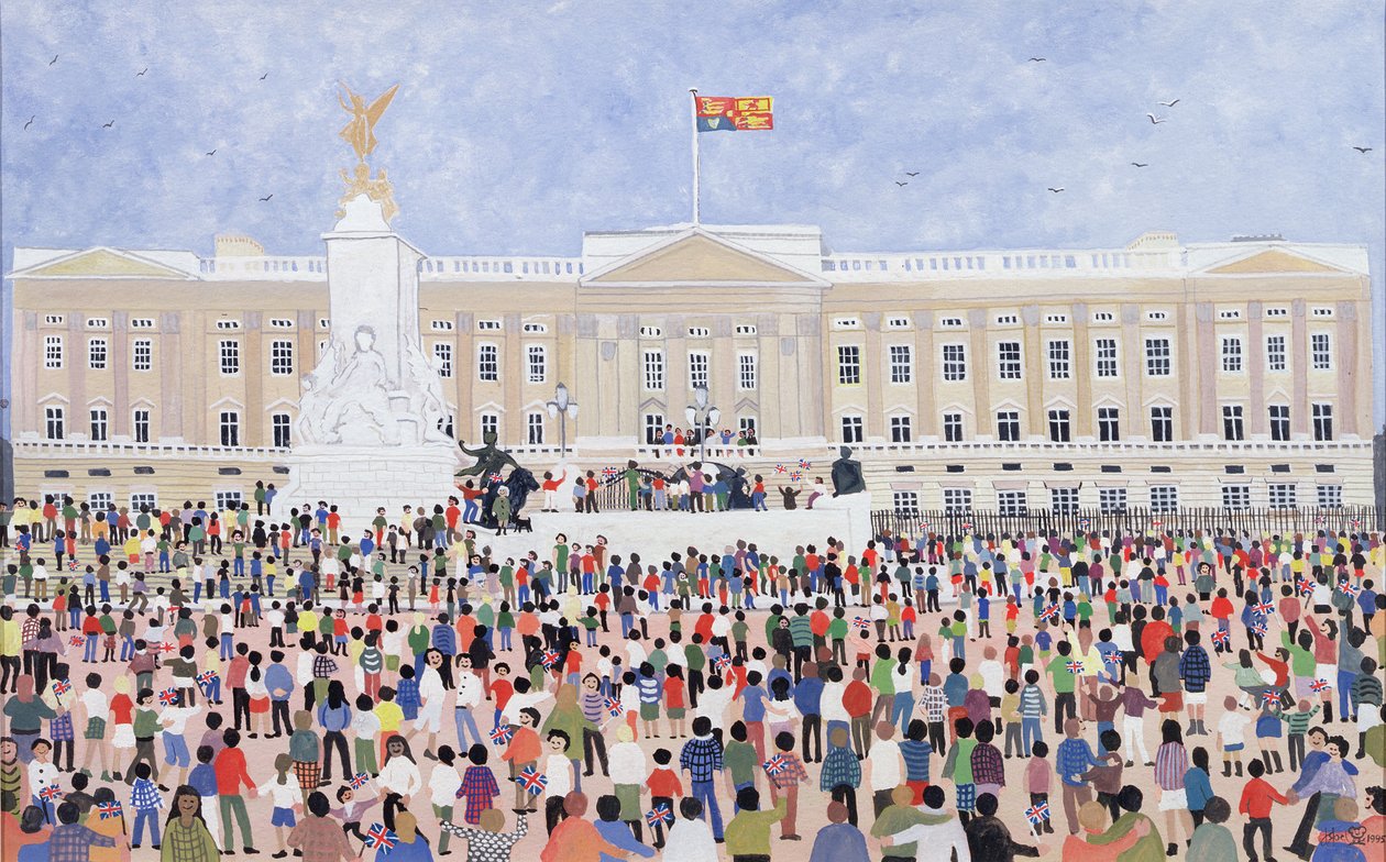 Tömeg a palota körül, 1995 alkotó: Judy Joel