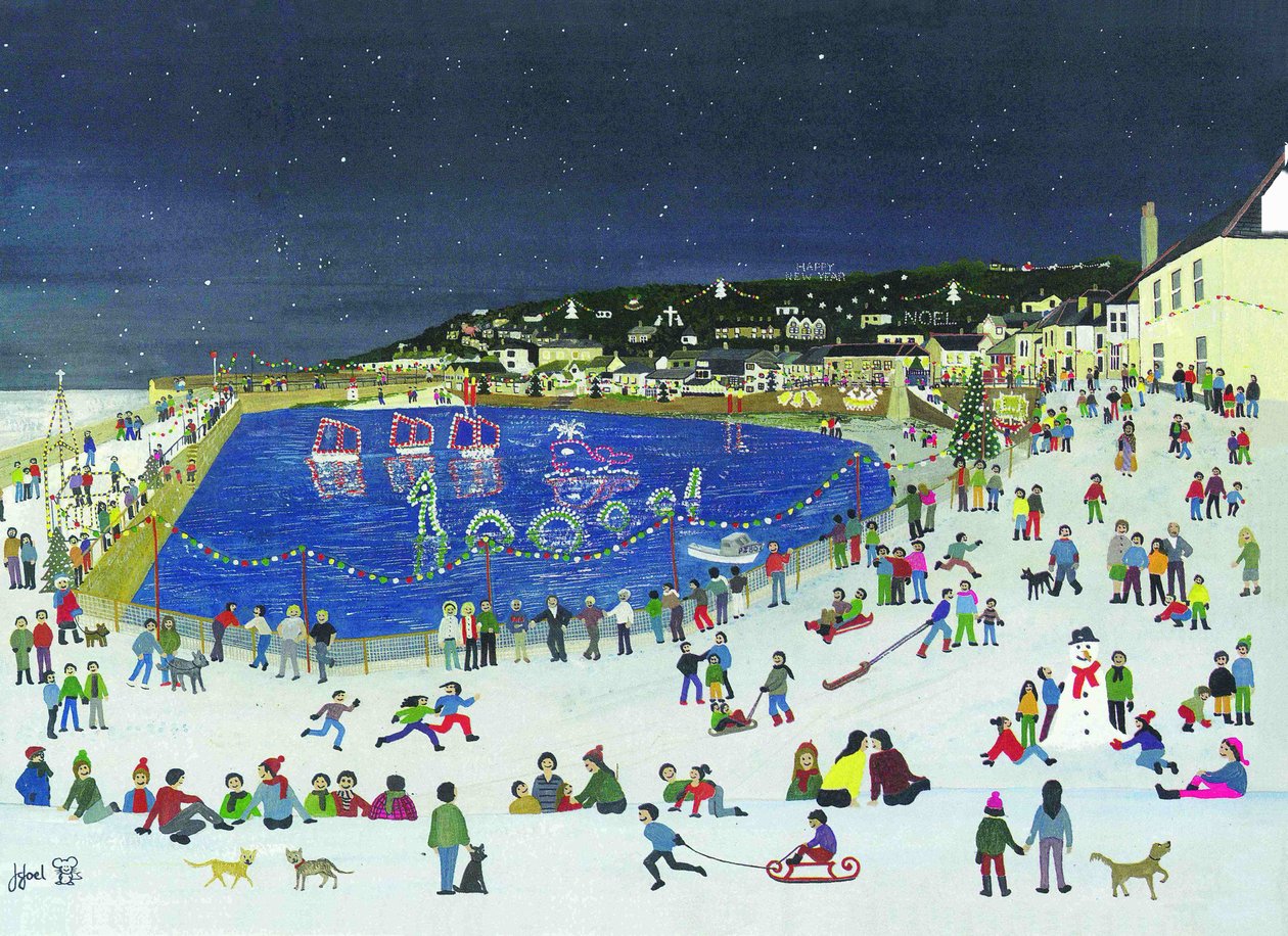 Mousehole Harbour Lights, 2009 (guache papíron) alkotó: Judy Joel