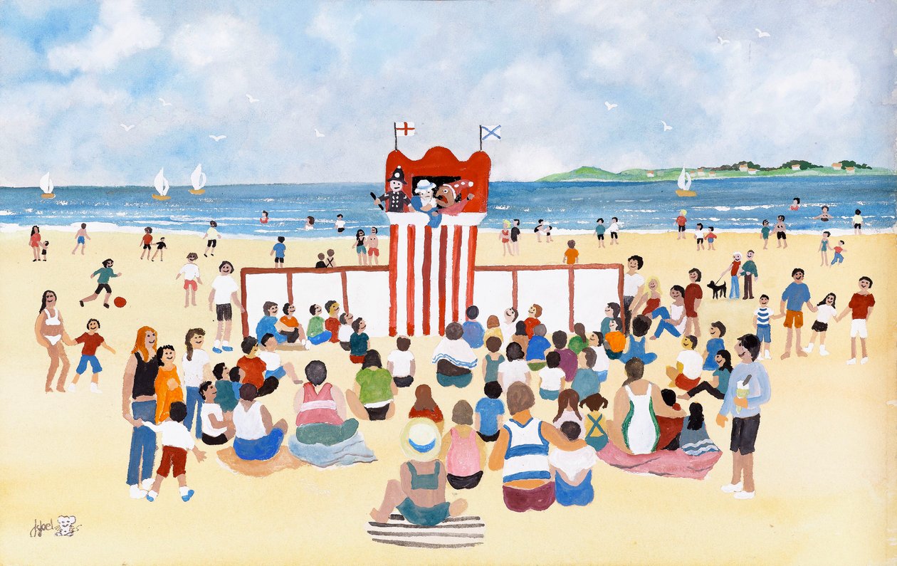 Punch és Judy, 2009 (Guache papíron) alkotó: Judy Joel
