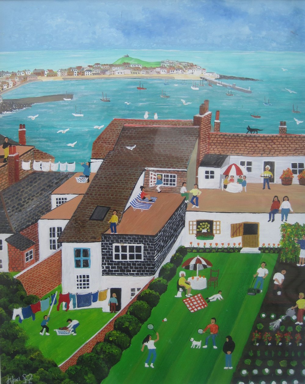 St Ives, Cornwall, 2008 (Akril a fedélzeten) alkotó: Judy Joel