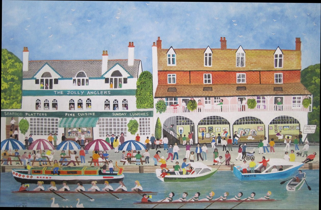 The Riverside at Walton, 2010 (Guache papíron) alkotó: Judy Joel