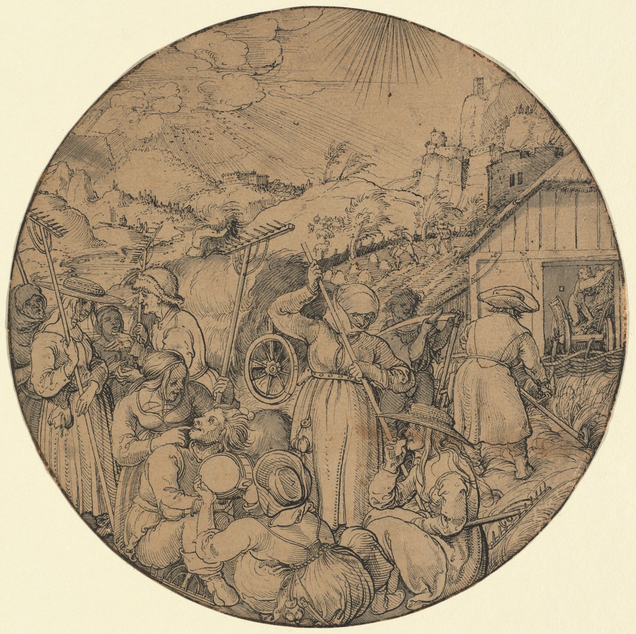 Szénaszüret (június) alkotó: Jörg Breu the Elder