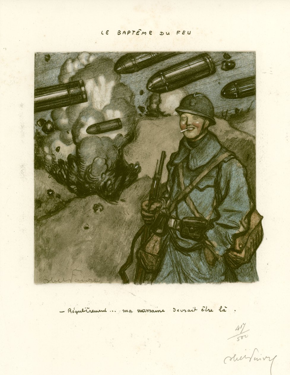 Le Bapteme du Feu  alkotó: Jules Abel Faivre