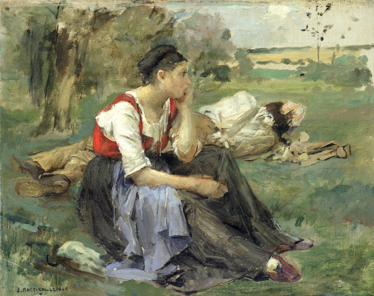 Pihenő parasztok, 1877 alkotó: Jules Bastien Lepage