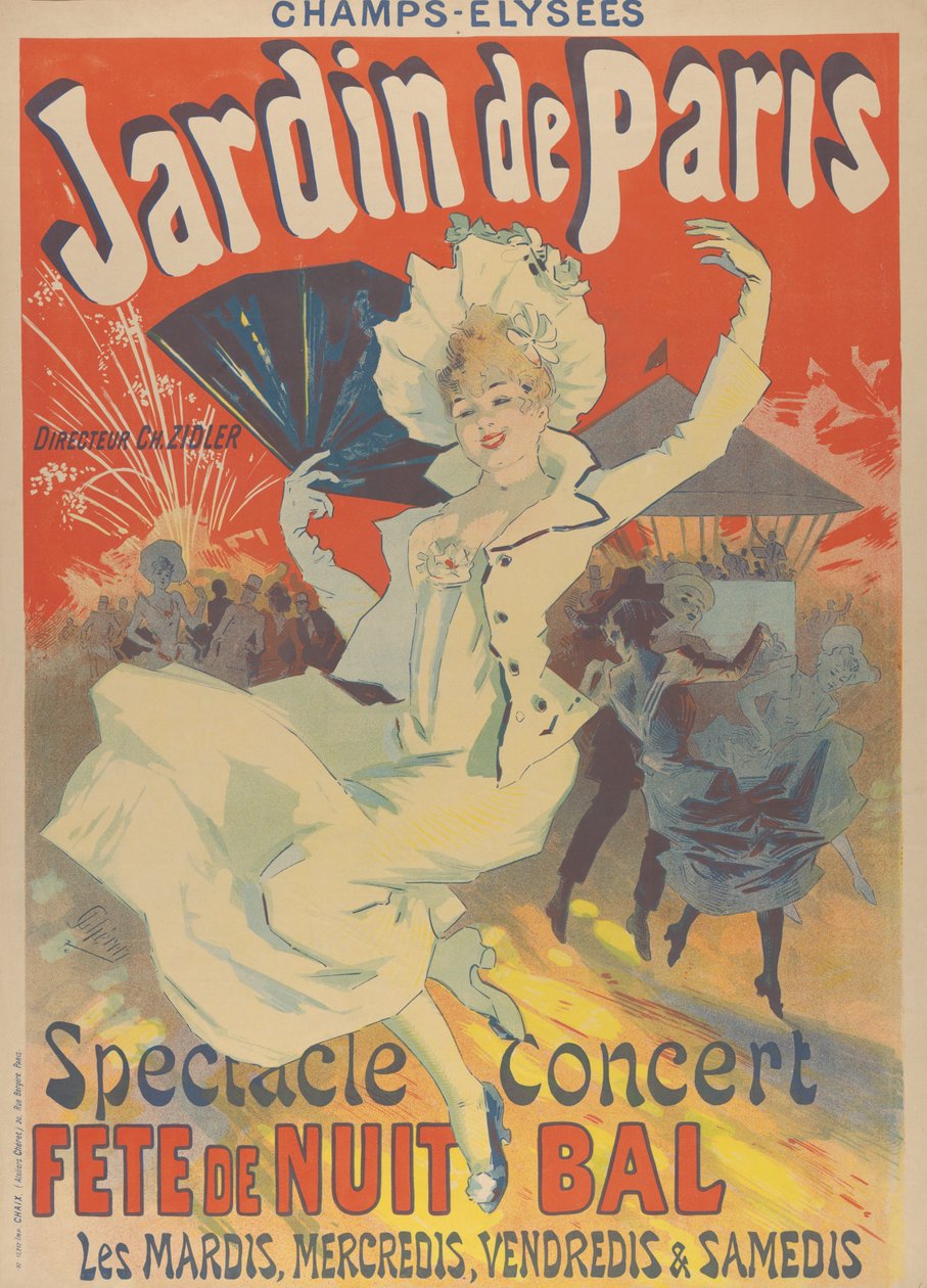 Champs-Élysées. Párizsi kert, 1890 alkotó: Jules Cheret