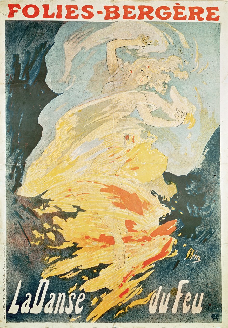 Folies Bergere: A Tűztánc, Franciaország 1897 alkotó: Jules Cheret