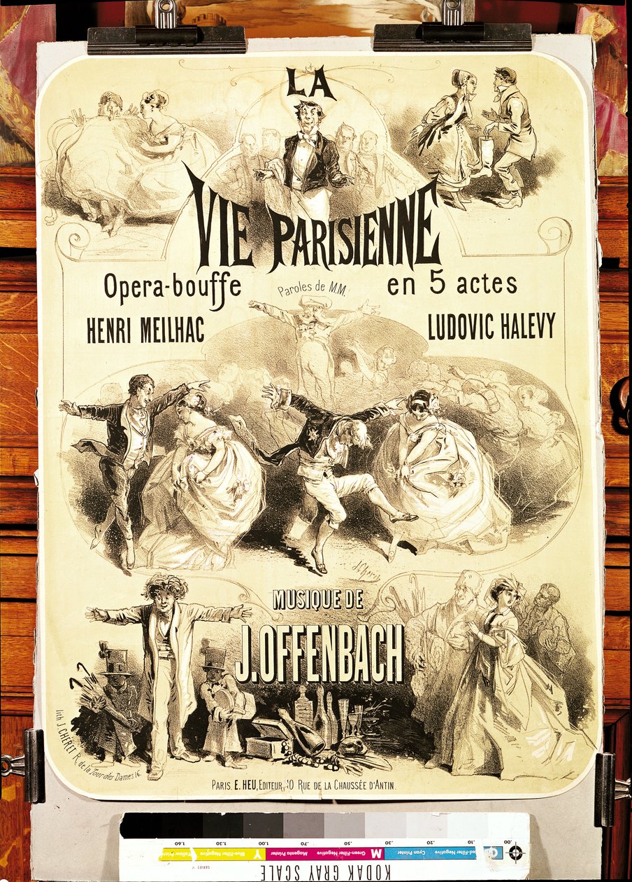 A „La Vie Parisienne”, Jacques Offenbach (1819-90) operettje, 1886 alkotó: Jules Cheret