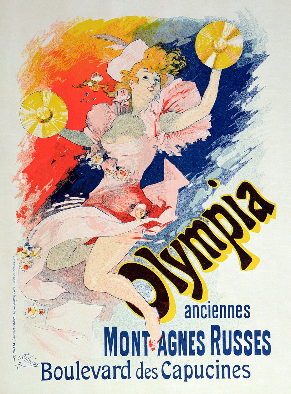 „Olympia” reklámplakát, Boulevard des Capucines, 1892 alkotó: Jules Cheret