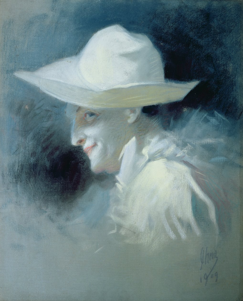 A mímművész Georges Wague, mint Pierrot, 1909 alkotó: Jules Cheret
