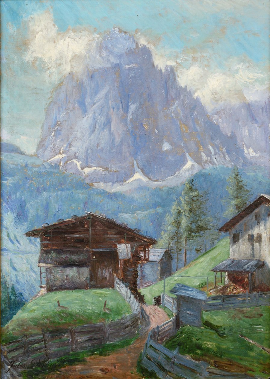 Homestead Insom és Langkofel, Val Gardena alkotó: Jules Desgoffe