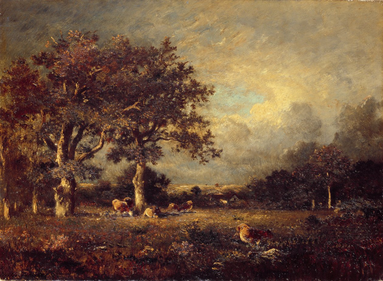 Táj tehenekkel, 1870-es évek alkotó: Jules Dupré
