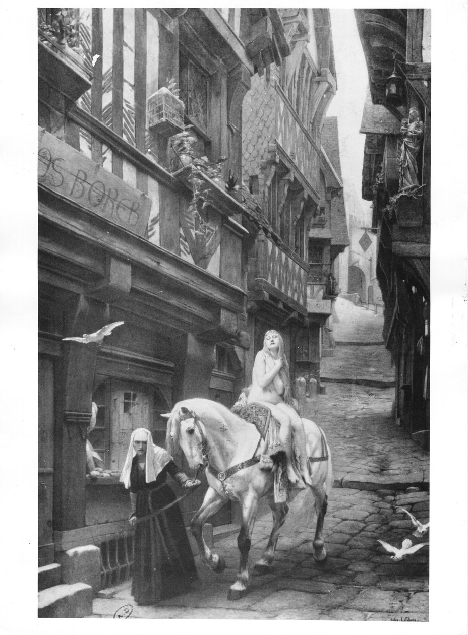 Lady Godiva Coventry utcáin lovagol alkotó: Jules Joseph Lefebvre