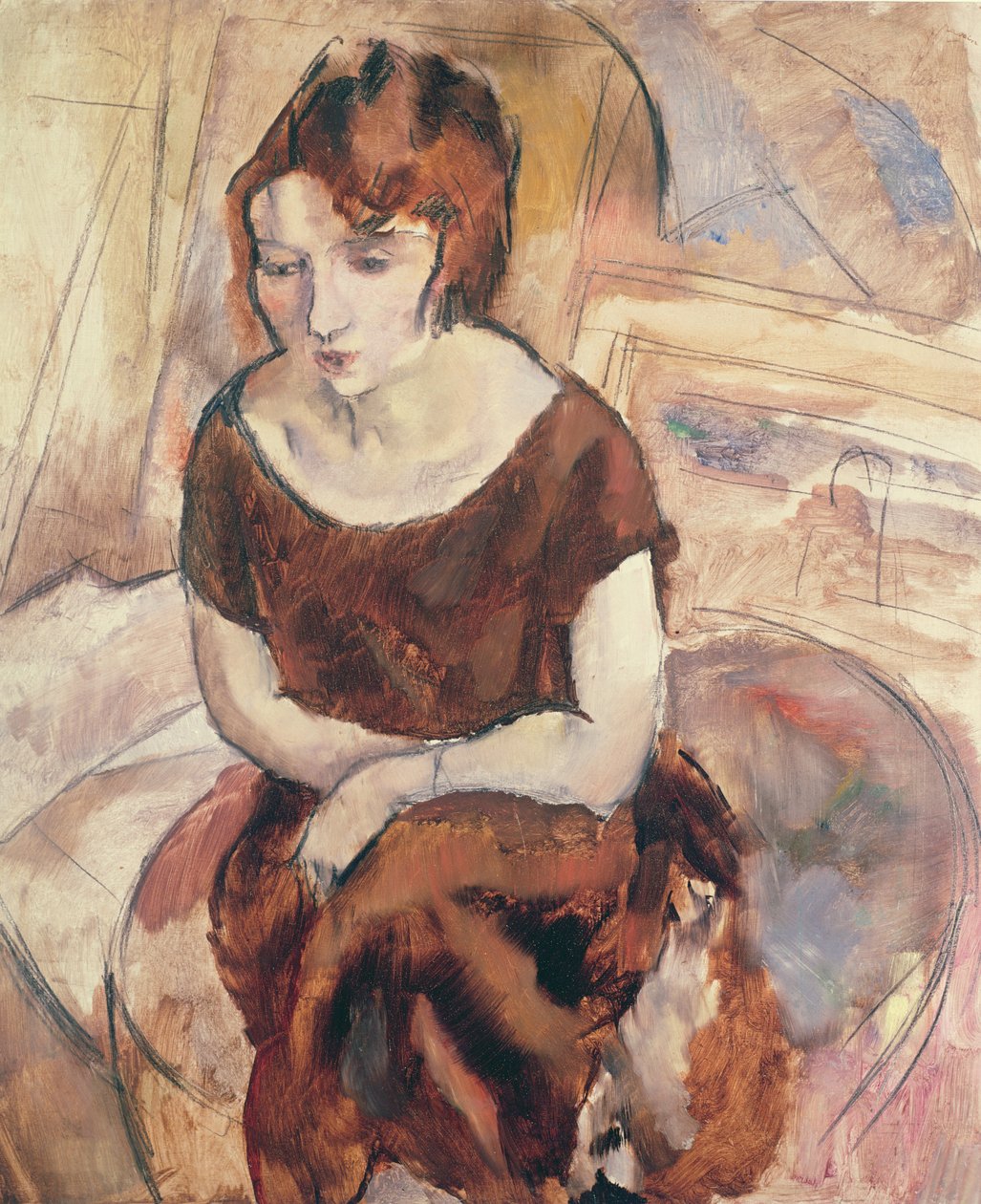 Fiatal nő, 1925 (olaj, karton) alkotó: Jules Pascin