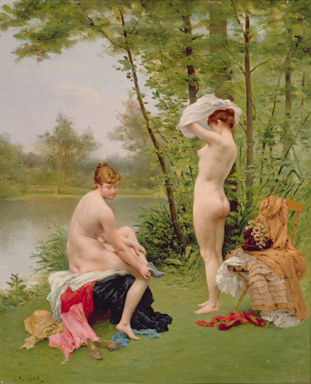 A fürdőzők alkotó: Jules Scalbert