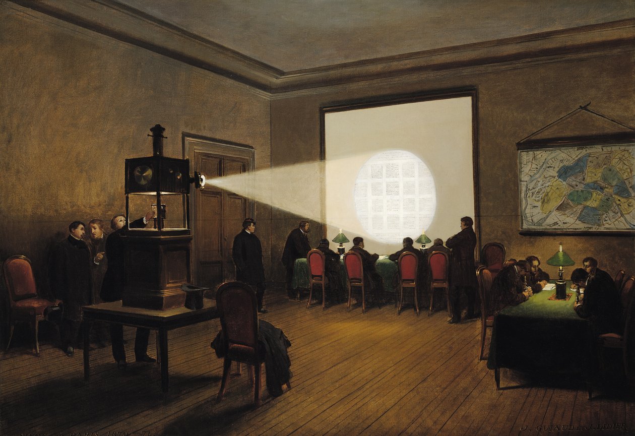 Távírók továbbítása a Központi Távirati Irodában, 1870. november alkotó: Jules Didier